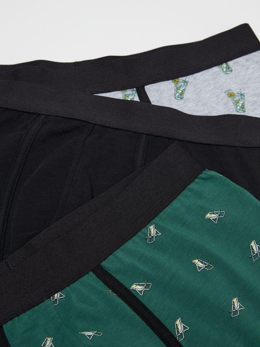 Three-pack boxers in stretch cotton with print_5