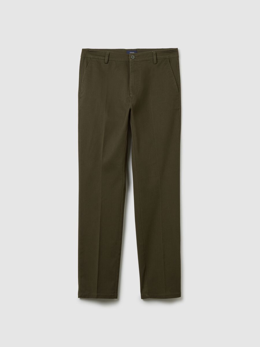 Pantaloni chino verdi regular fit_4
