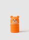 Orange silicone bear-shaped pencil holder for girls_0