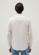 White regular fit linen-cotton blend shirt_2