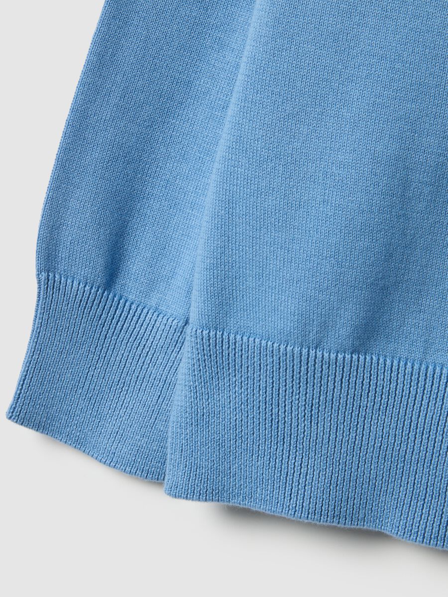 Blue children's pure cotton crew neck jumper regular fit_3