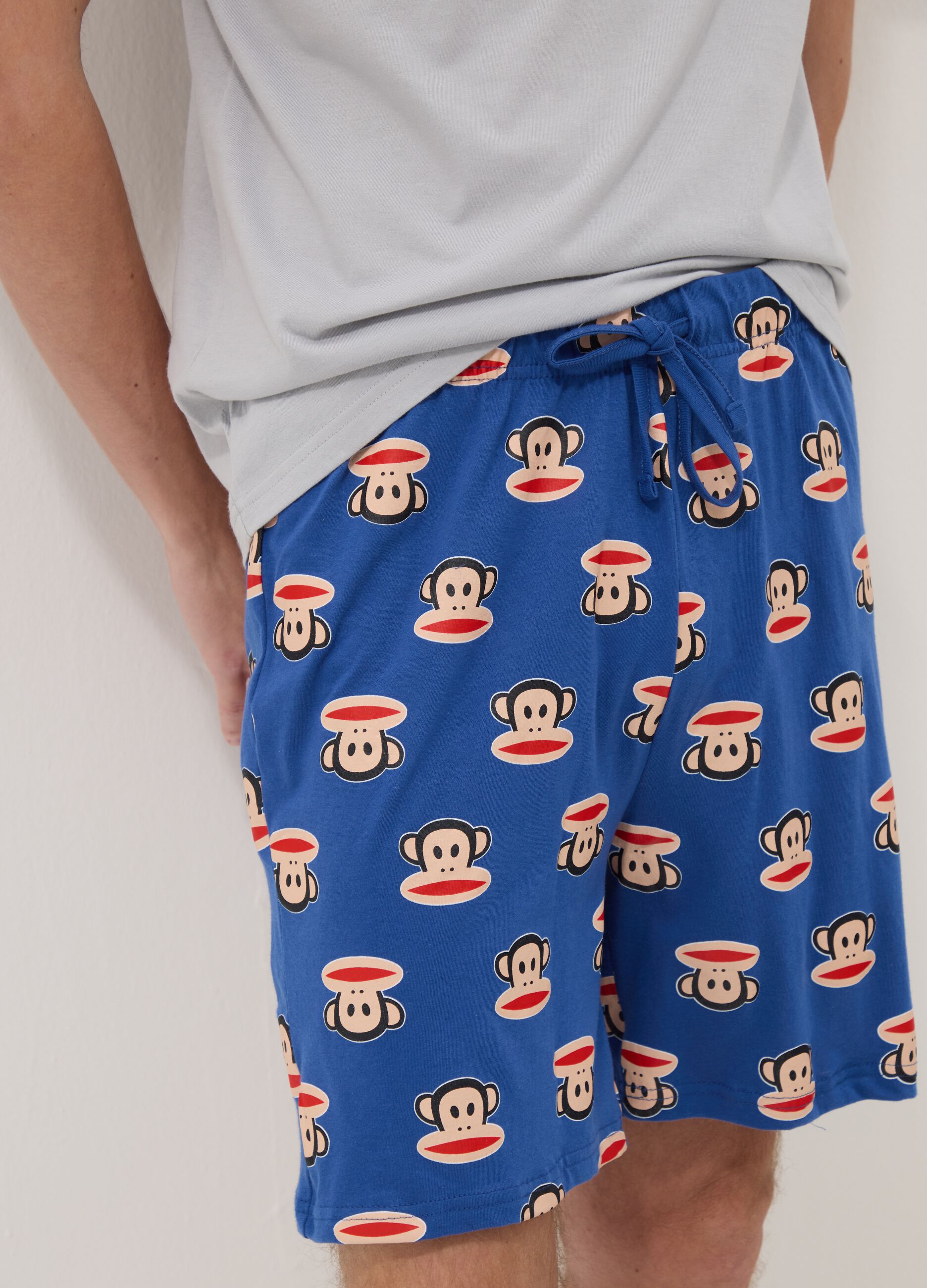 Set pigiama corto multicolor in puro cotone organico con stampa Paul Frank regular fit