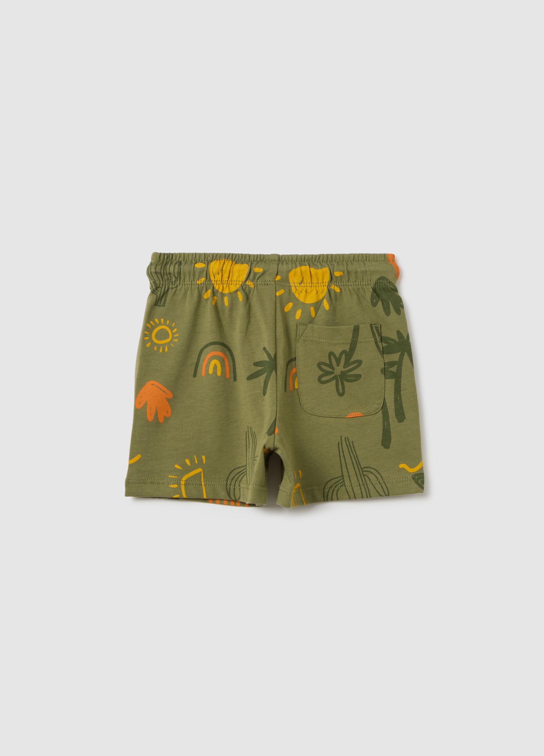 Shorts da neonato in puro cotone multicolor regular fit