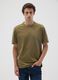 Brown pure cotton regular fit T-shirt_0