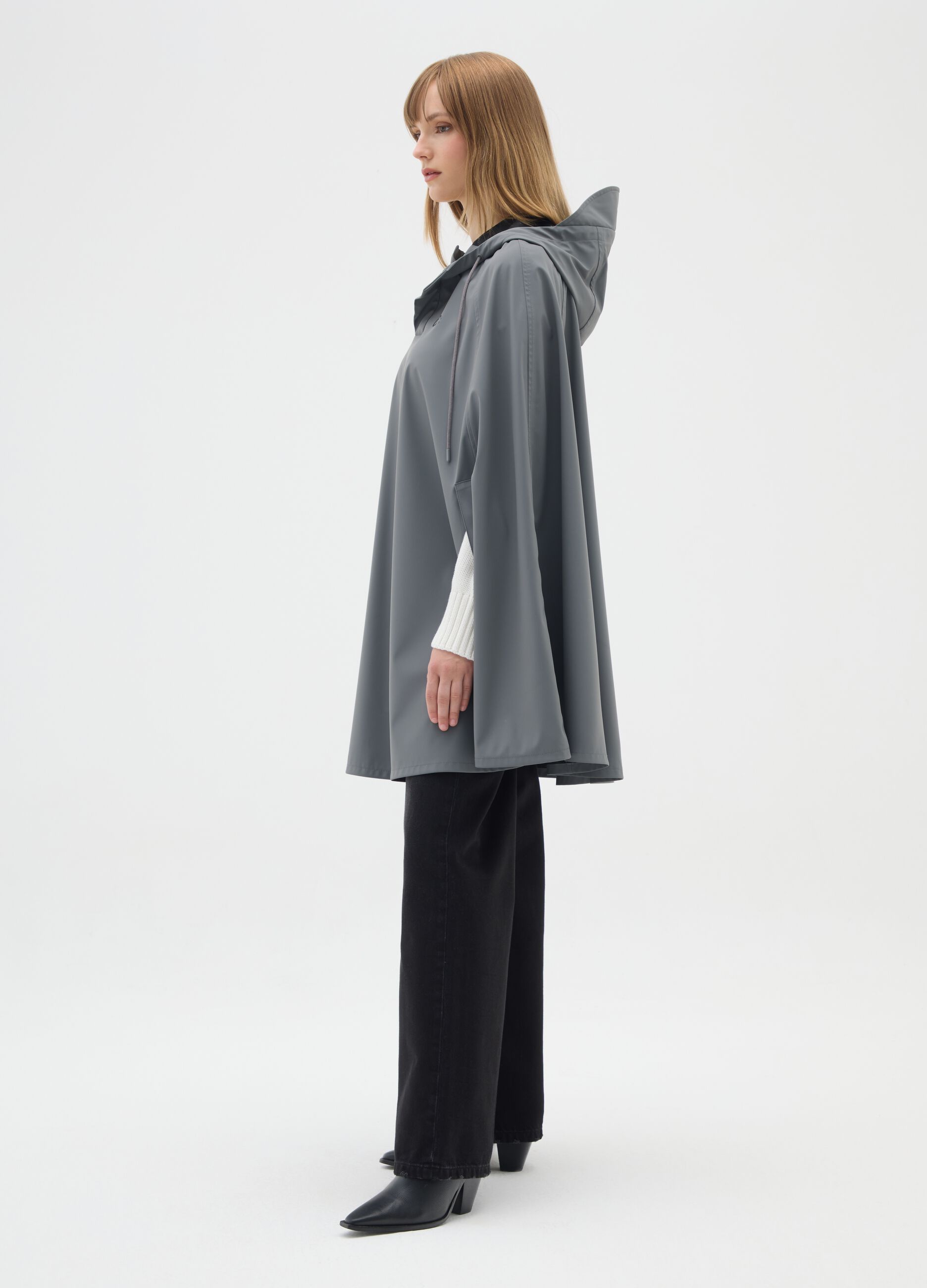 Giacca impermeabile grigia regular fit
