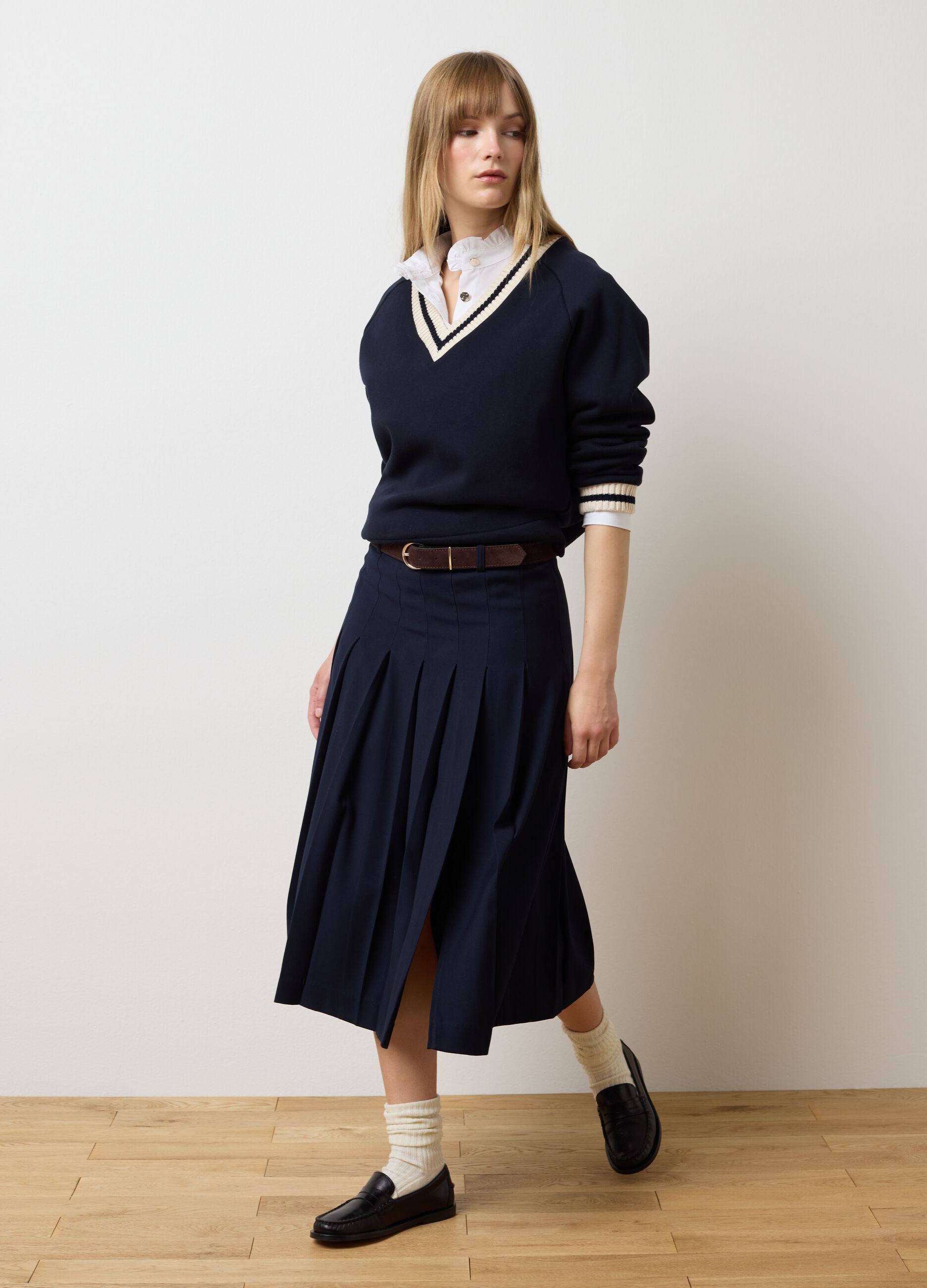 Elasticated Blue Skirt