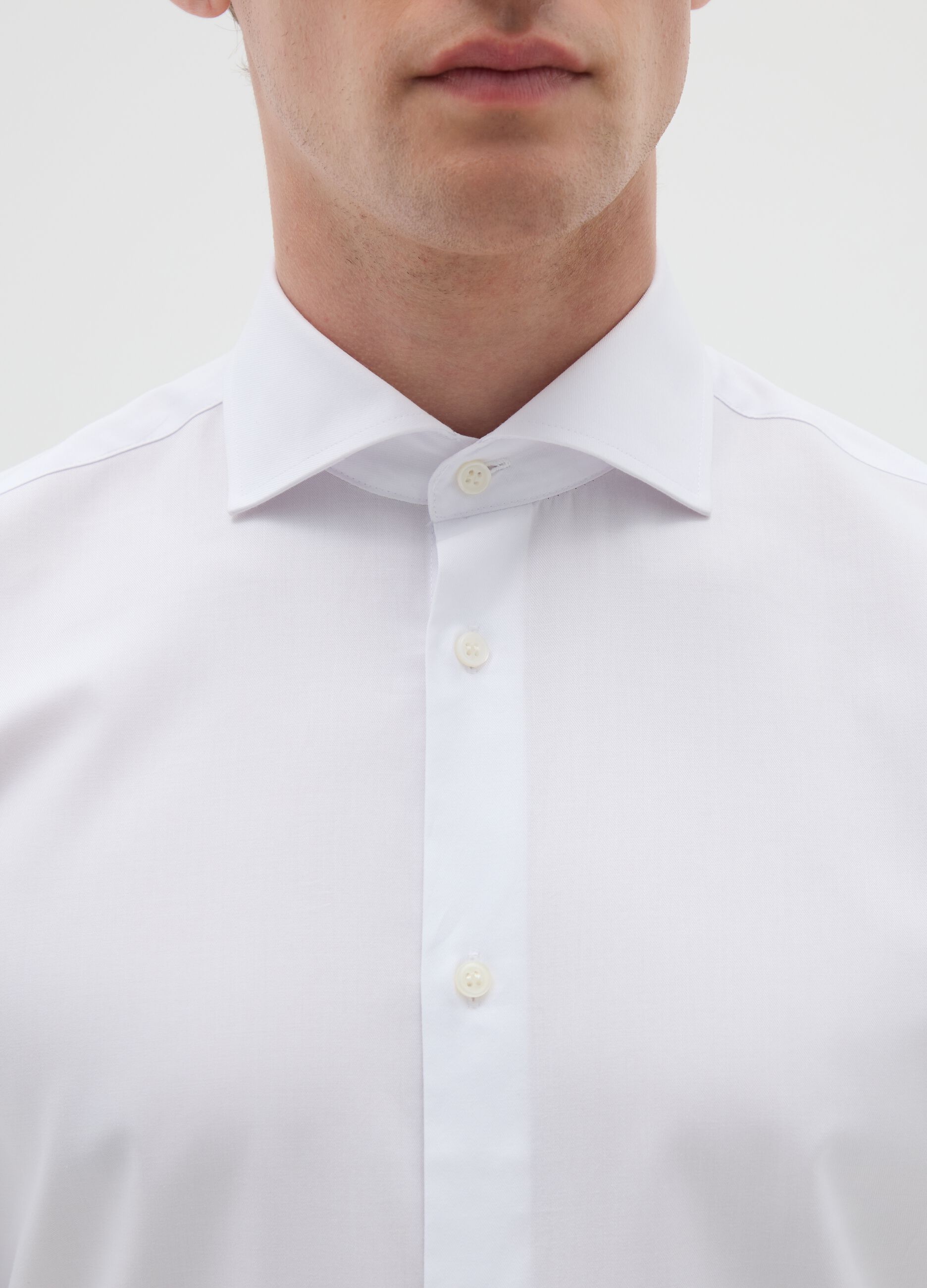 Cotton shirt with regular fit
