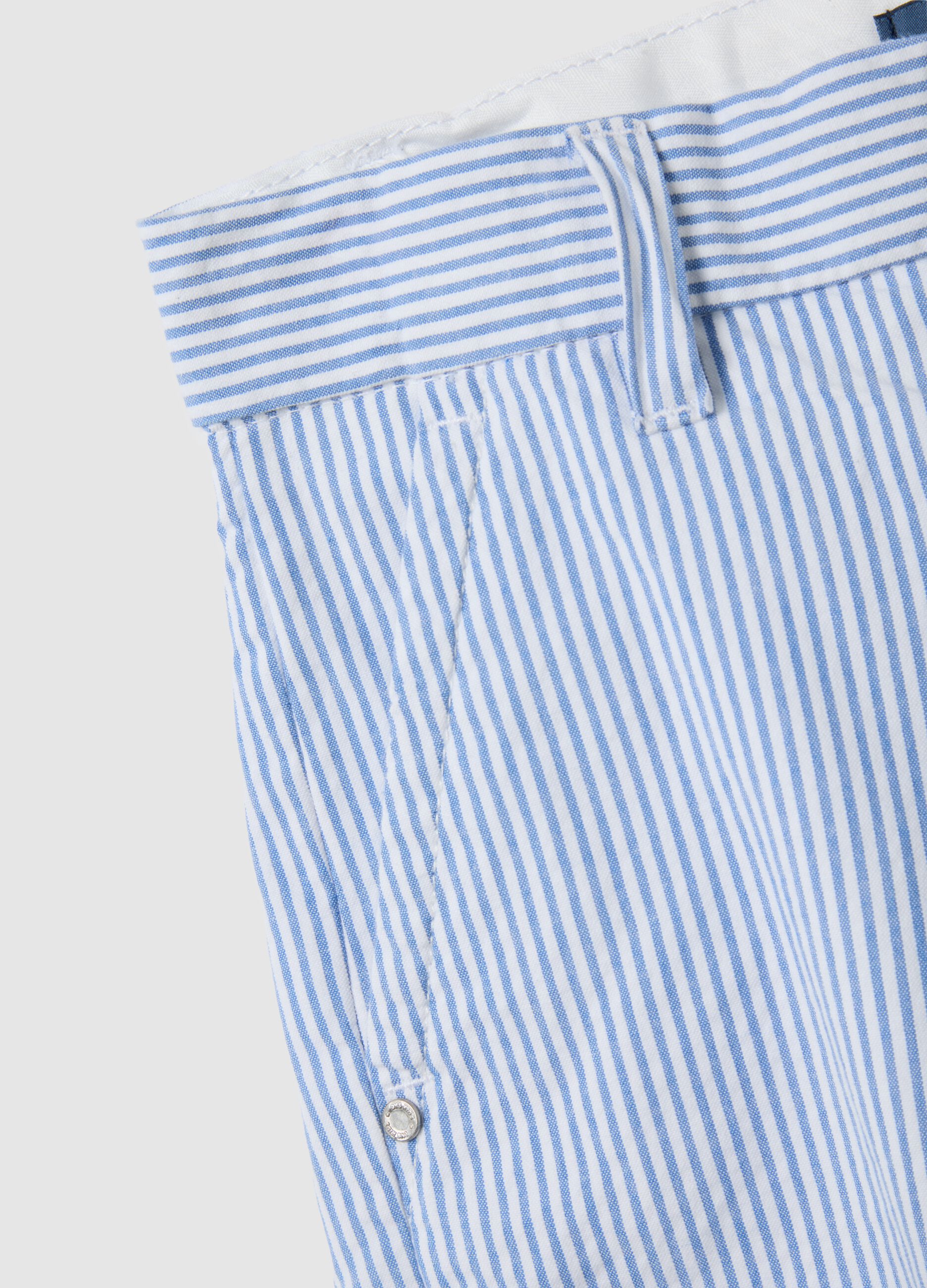 Children's multicolour pure cotton Bermuda shorts, regular fit with pockets
