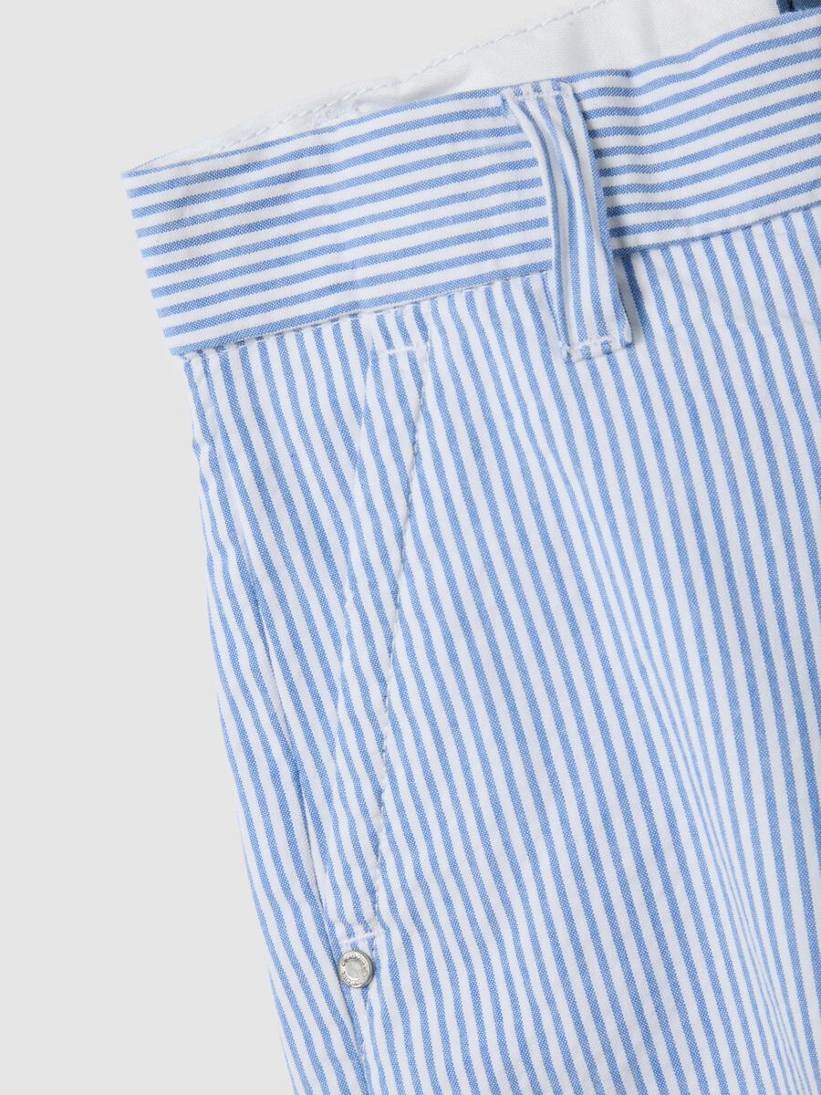Children's multicolour pure cotton Bermuda shorts, regular fit with pockets_3