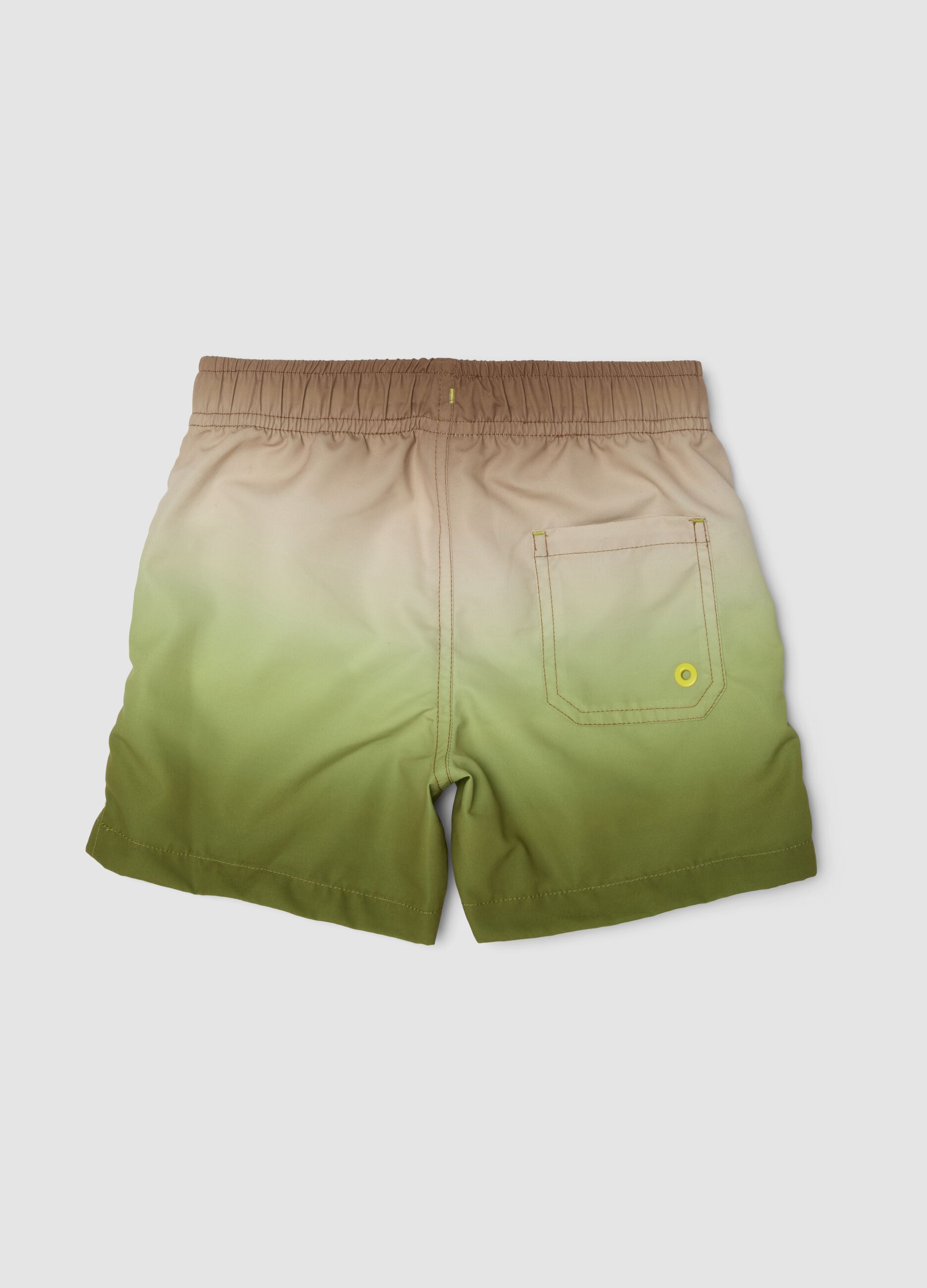 Green boys&rsquo; swim shorts with d&eacute;grad&eacute; fade