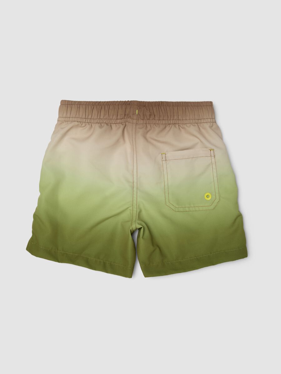 Green boys&rsquo; swim shorts with d&eacute;grad&eacute; fade_1