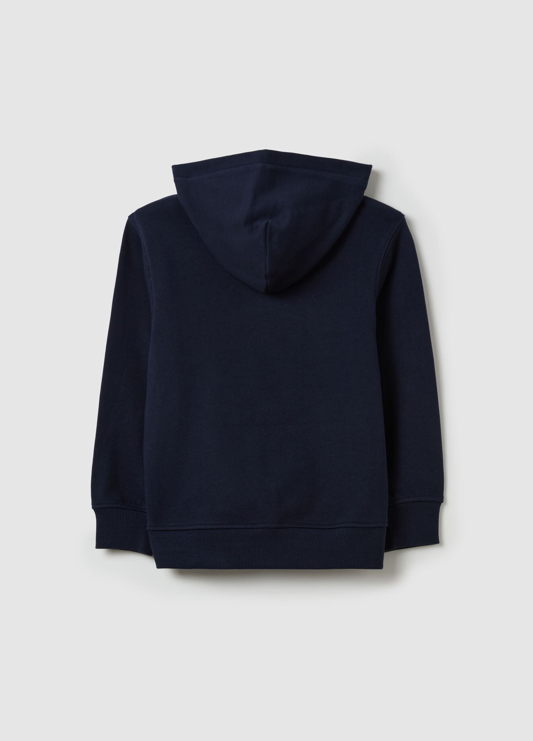 French terry full-zip hoodie