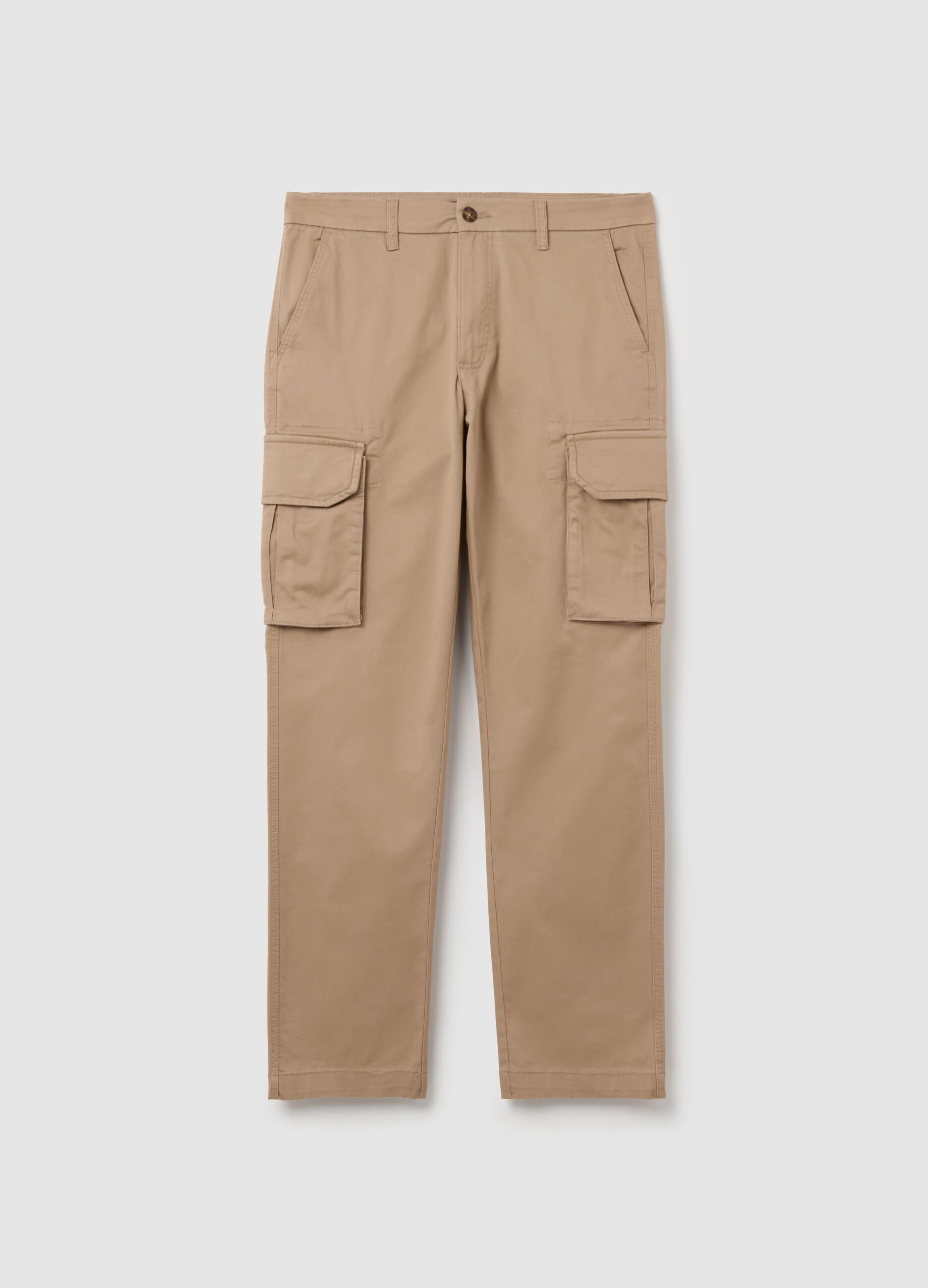 Cargo trousers in stretch cotton