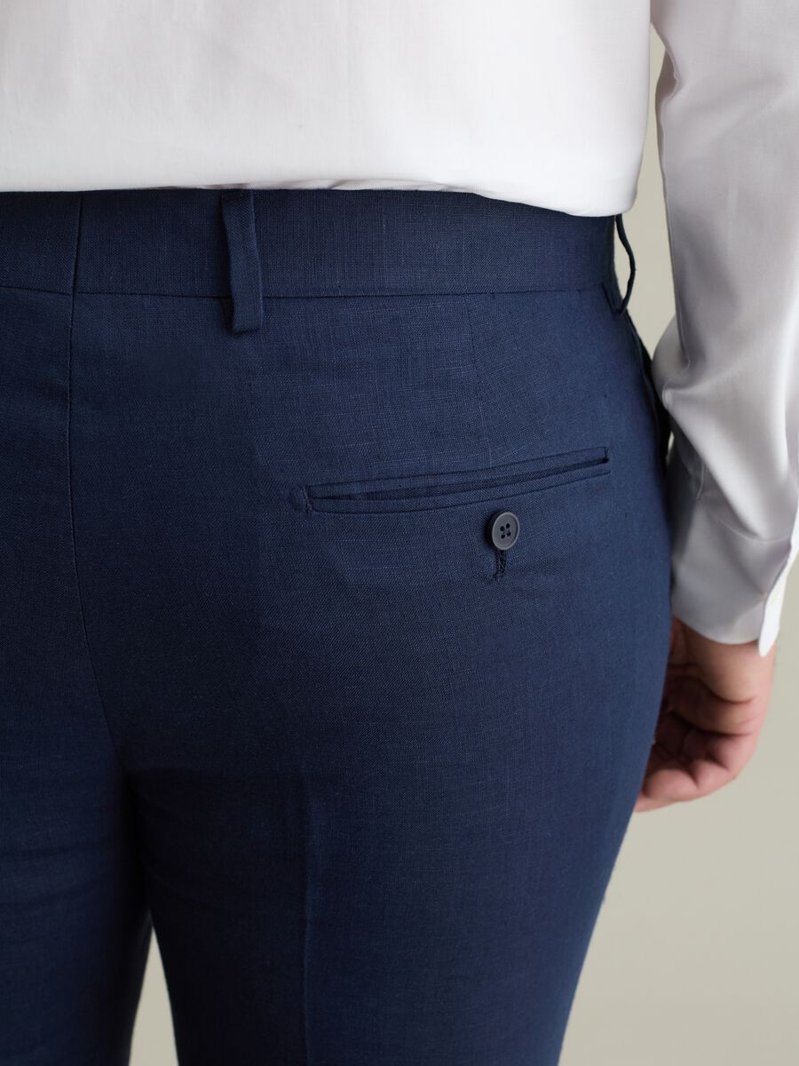 Oversized chino trousers in linen_3