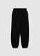 Black cotton blend regular fit trousers_4
