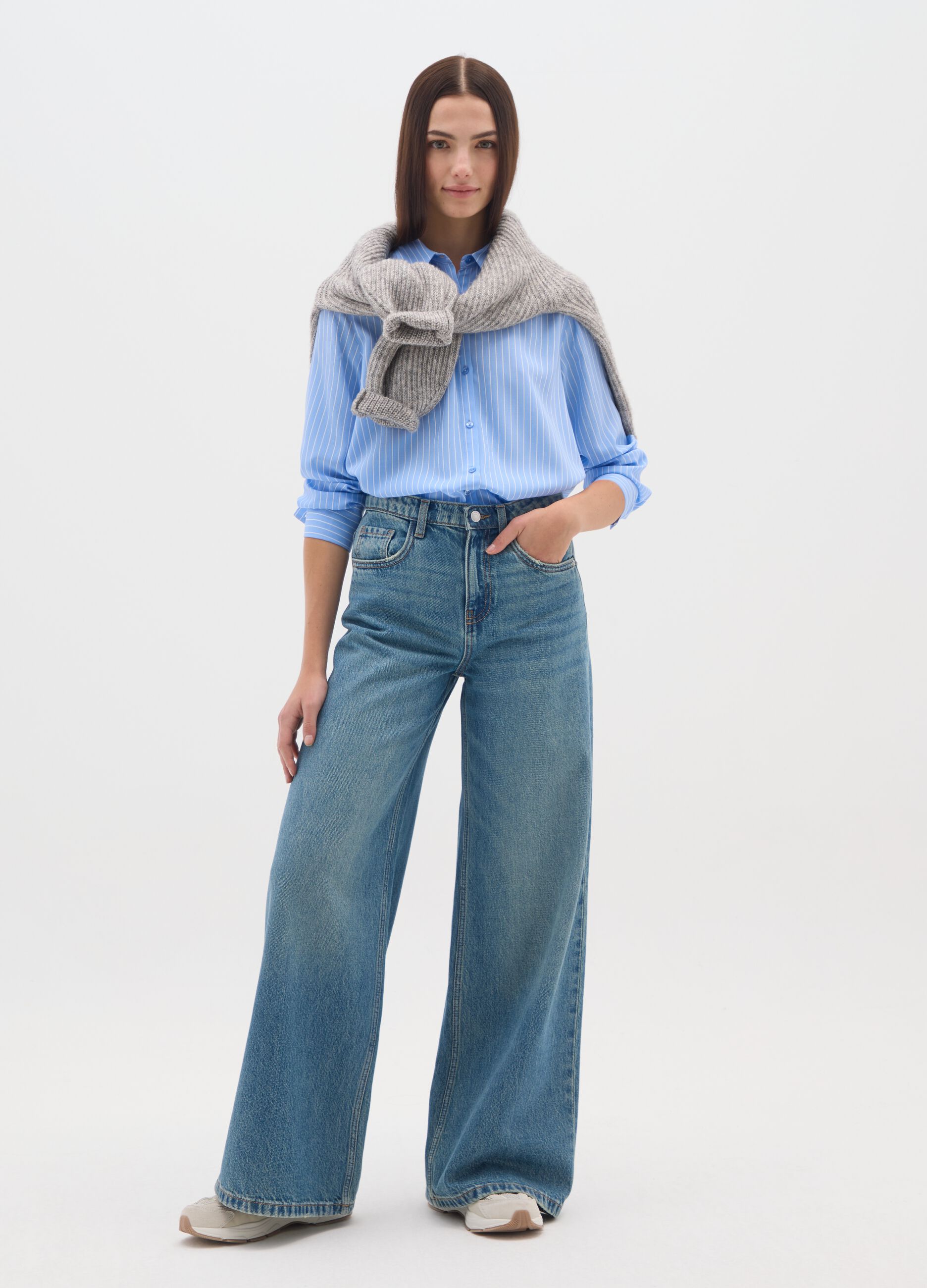 Multicolour Striped Blouse Regular Fit