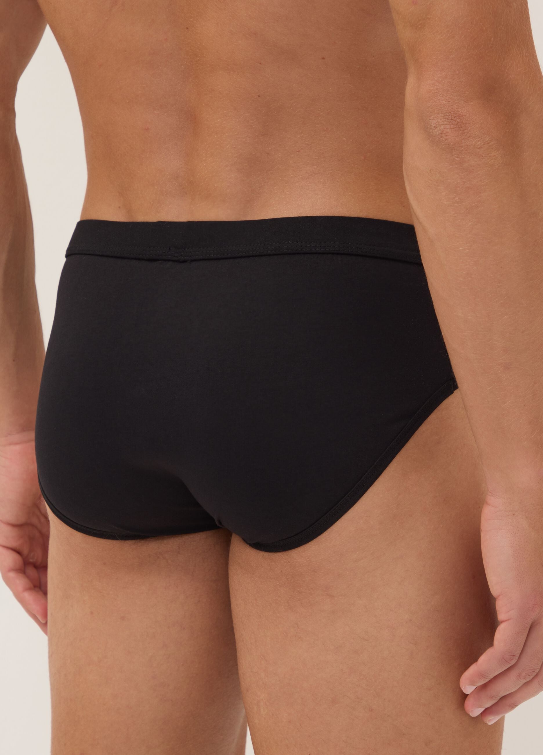 Bipack di slip neri in cotone Supima elasticizzato