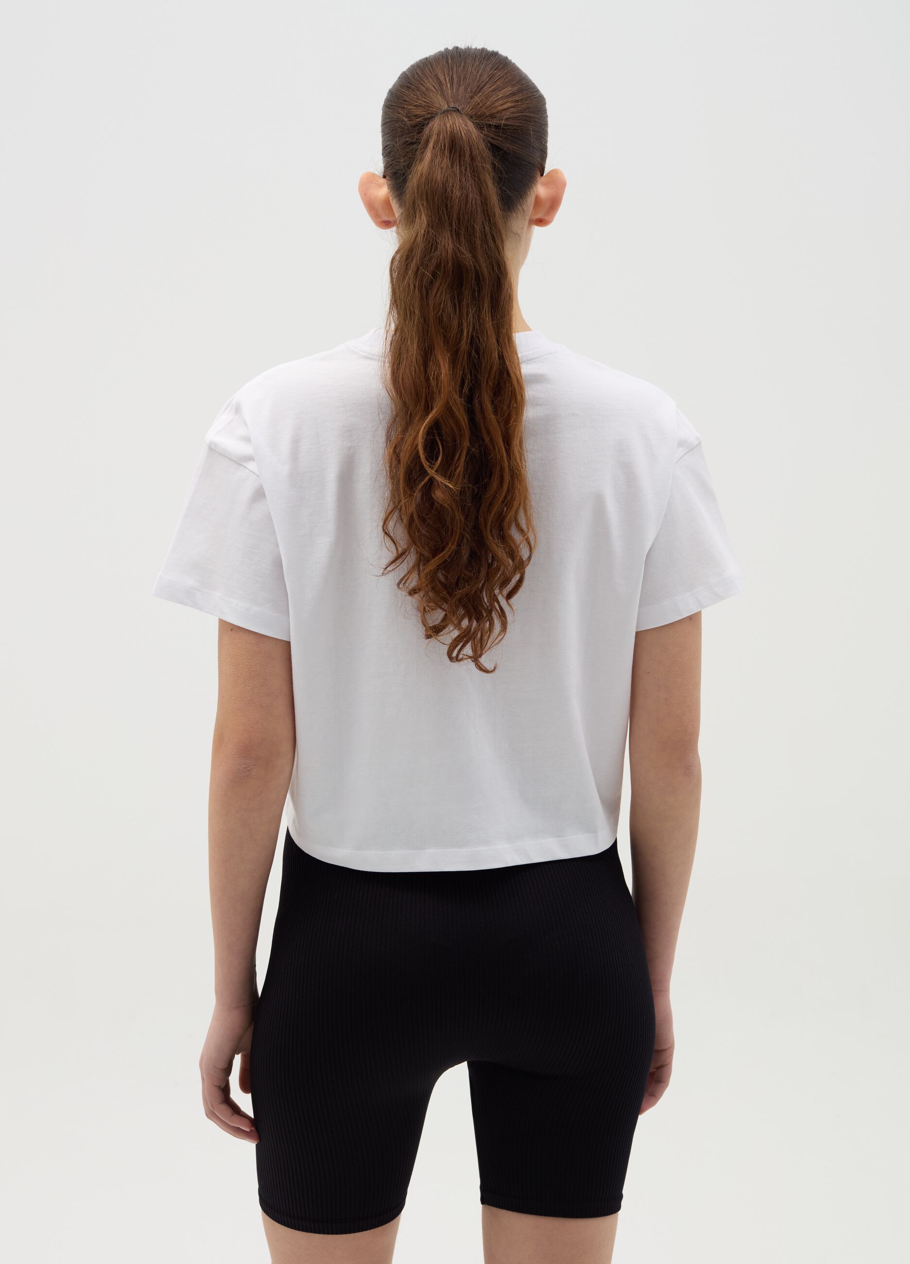 Boxy-fit T-shirt with logo print