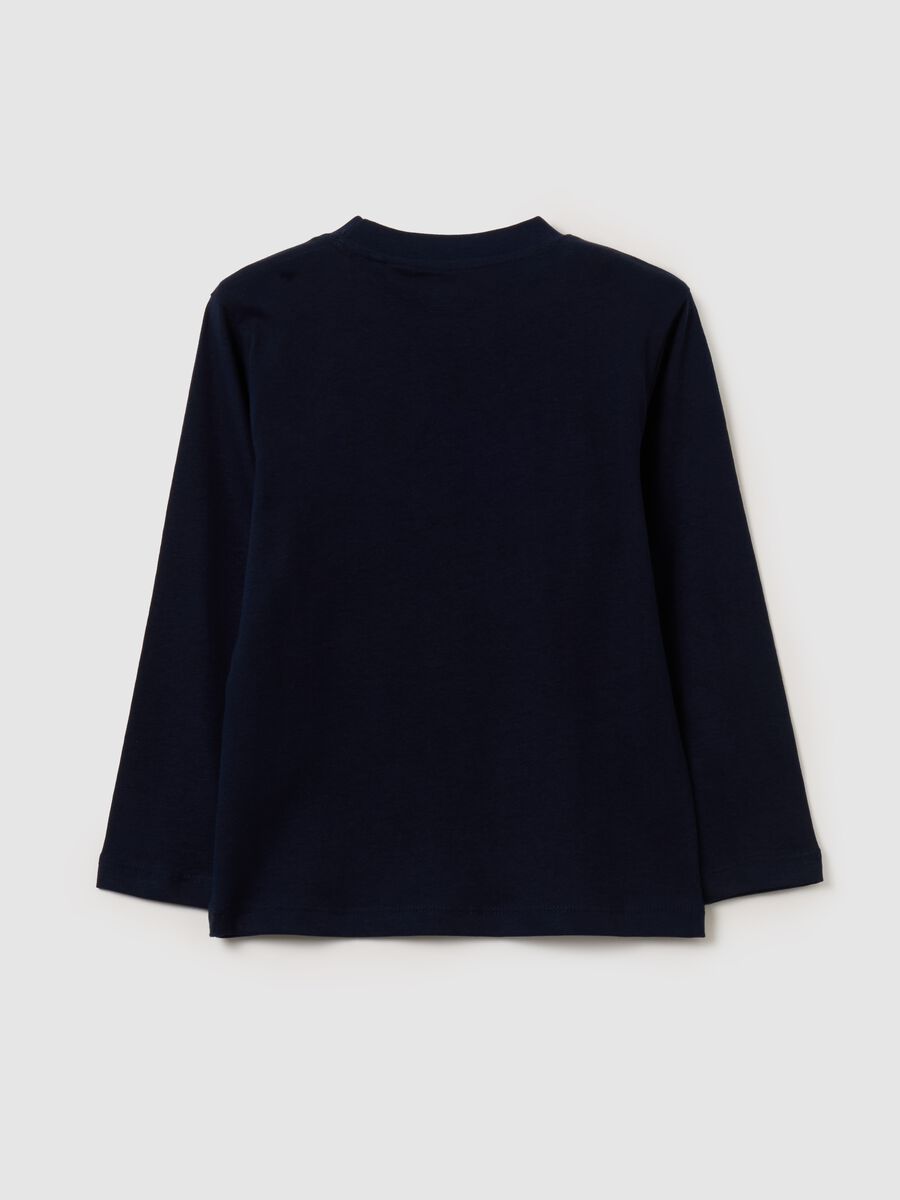 T-shirt maniche lunghe in cotone con stampa_1