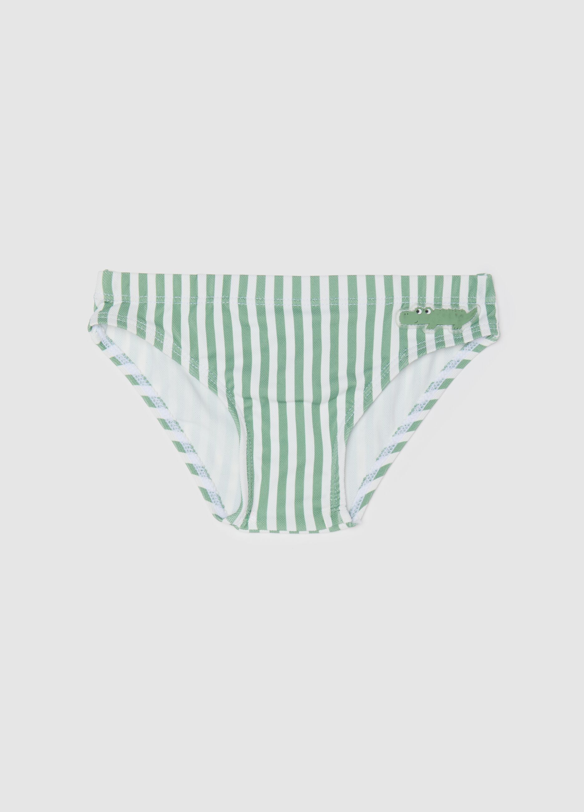 Boys’ swim briefs in multicoloured stretch fabric