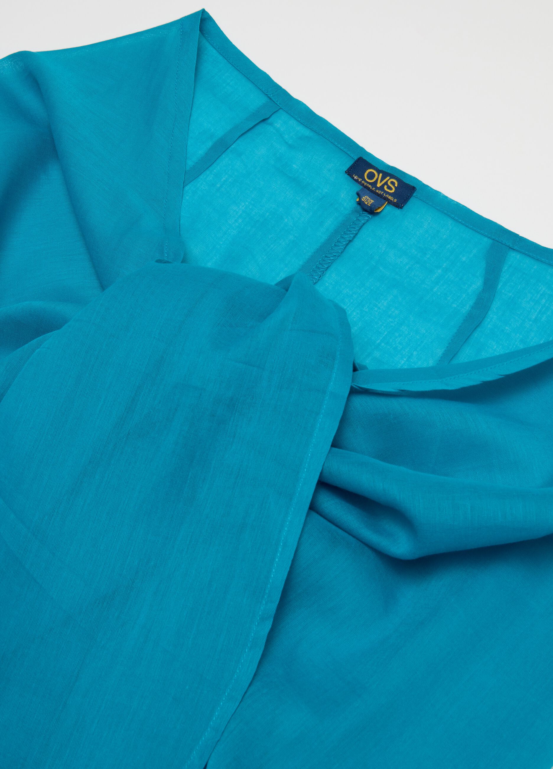 Pareo da donna in puro cotone azzurro