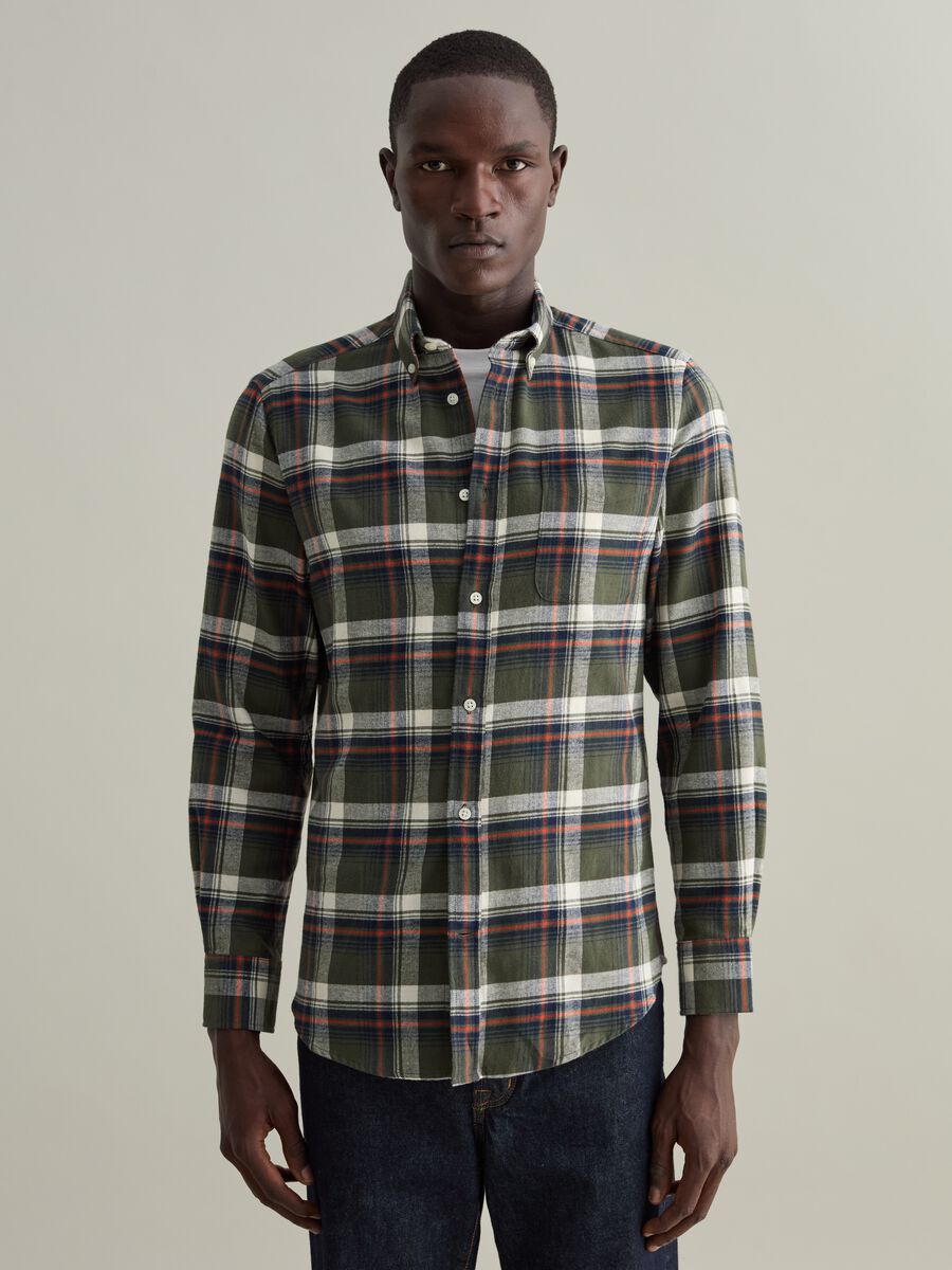 Flannel shirt with check pattern_0