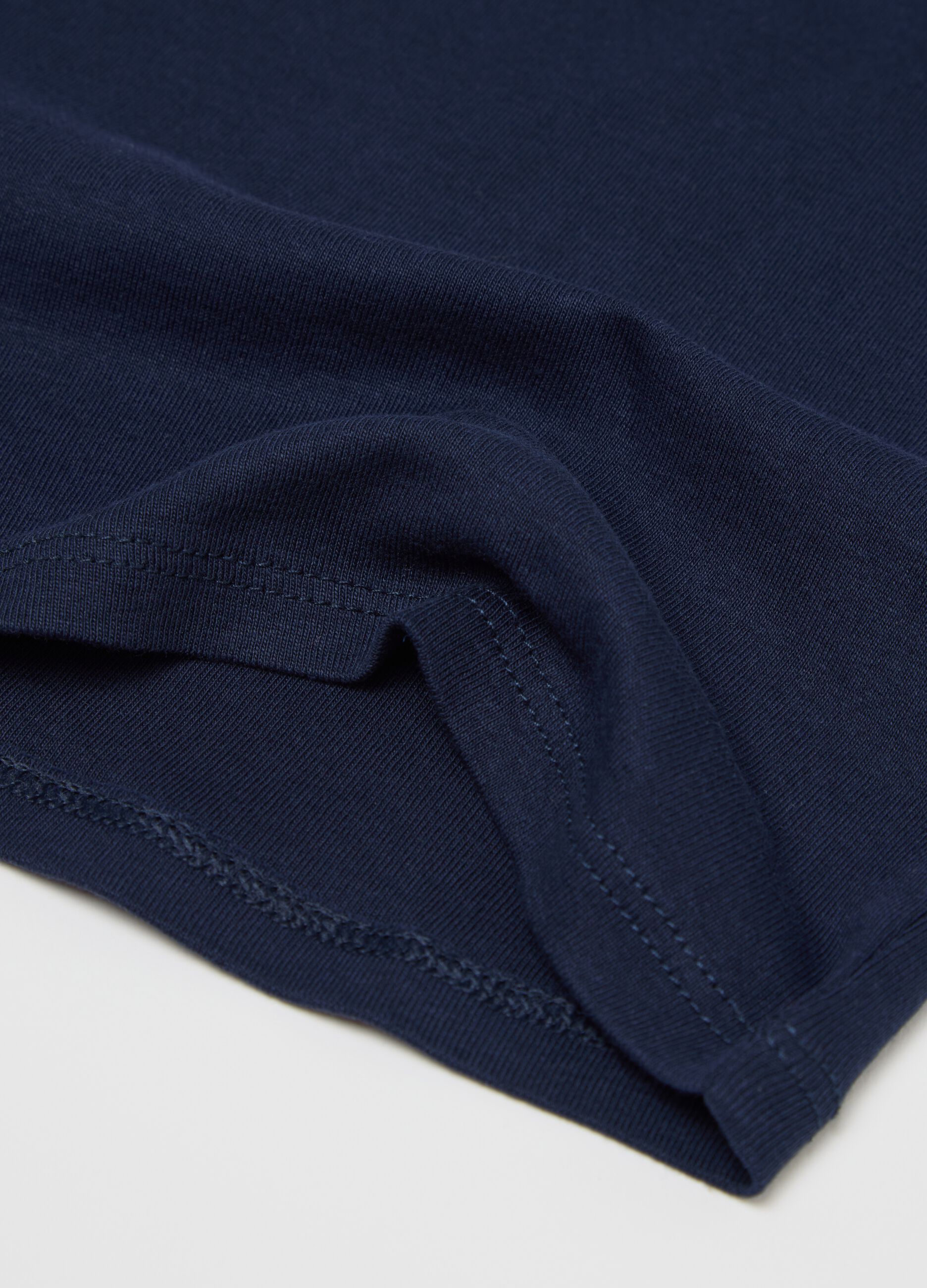 Two-pack blue and white racerback vests in cotton