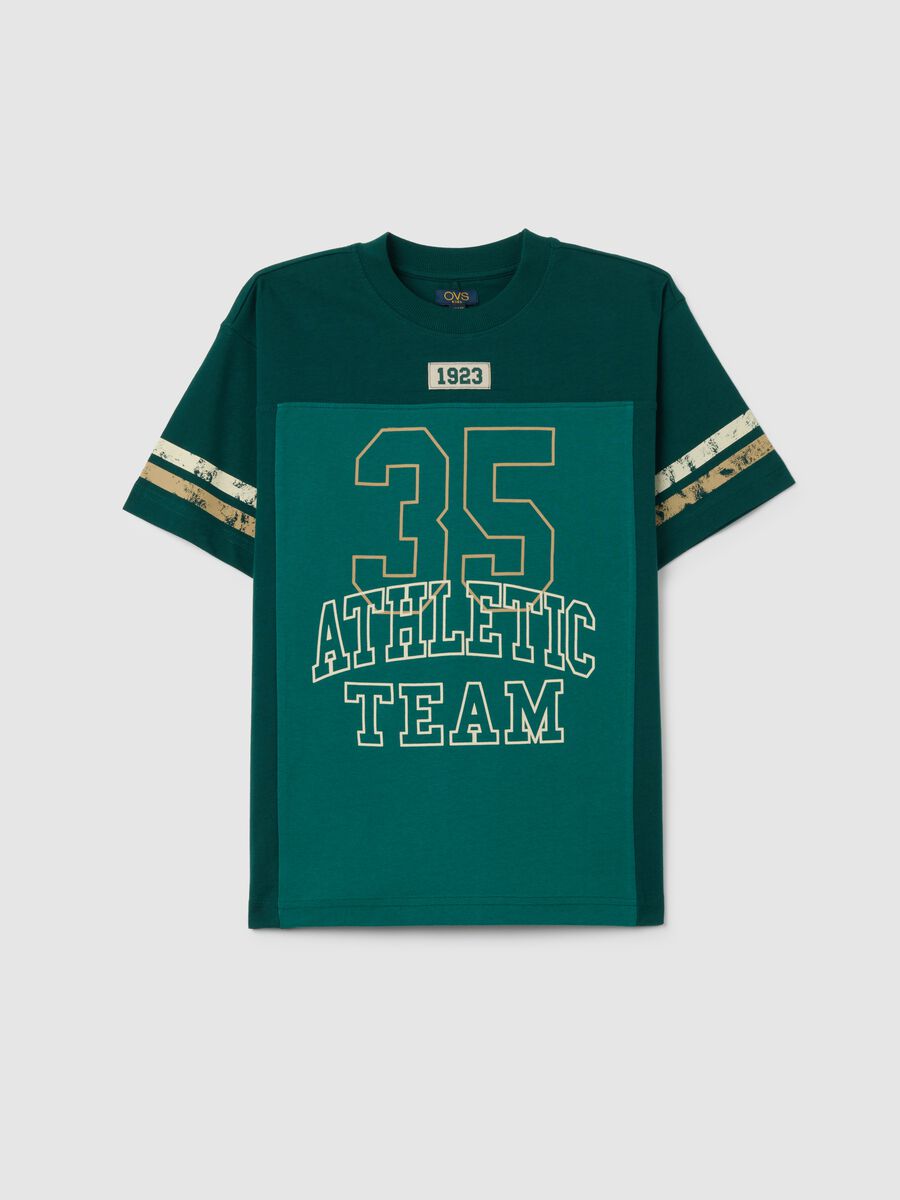 Boys' pure cotton green regular fit T-shirt_3