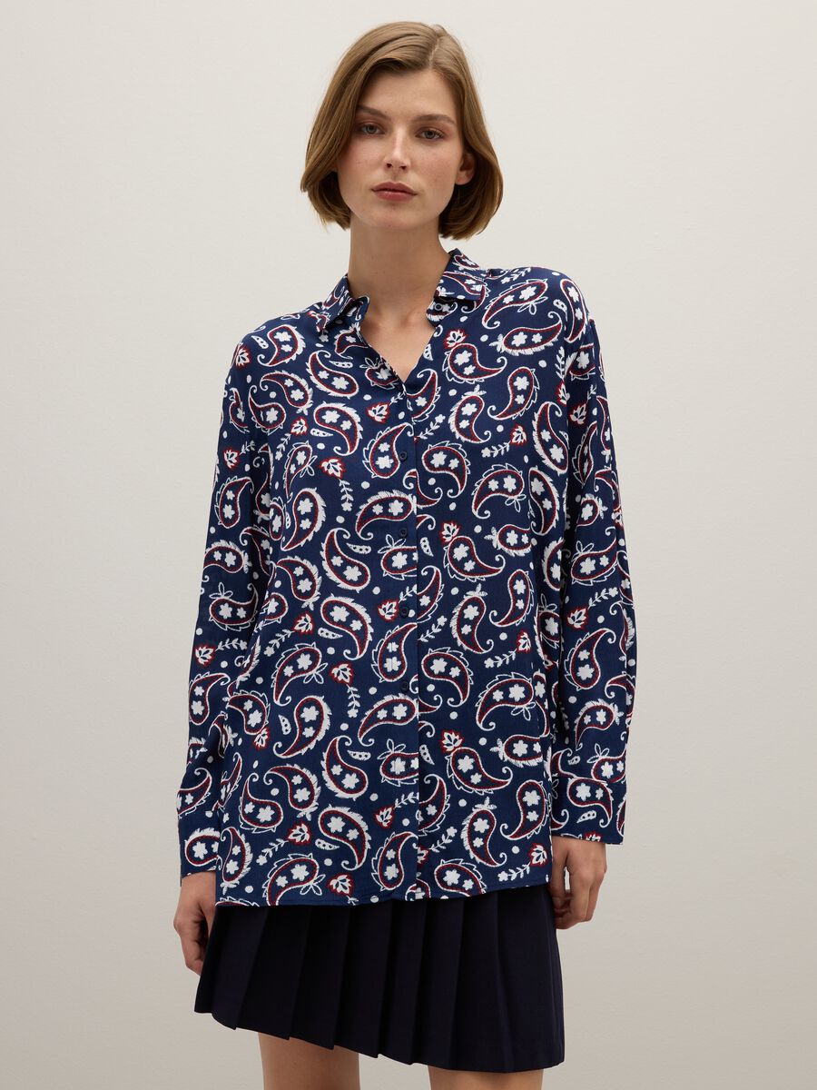 Multicolour Pattern Regular Fit Shirt_0