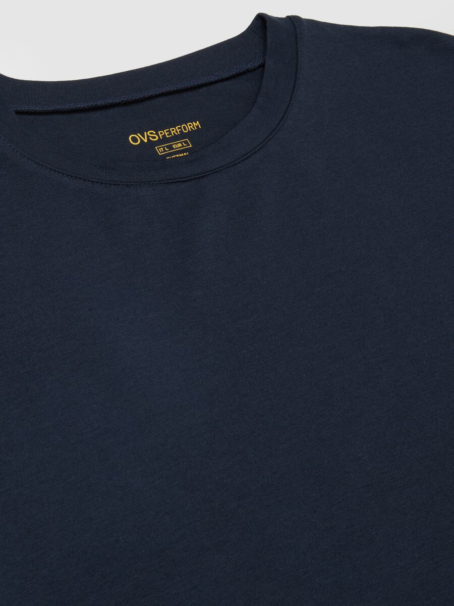 Blue Crew Neck T-shirt Regular Fit_5