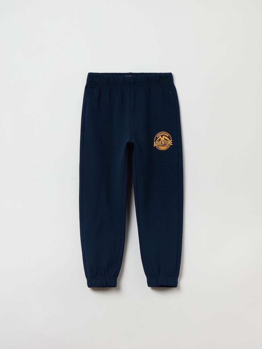 Joggers in felpa con profili elasticati_0