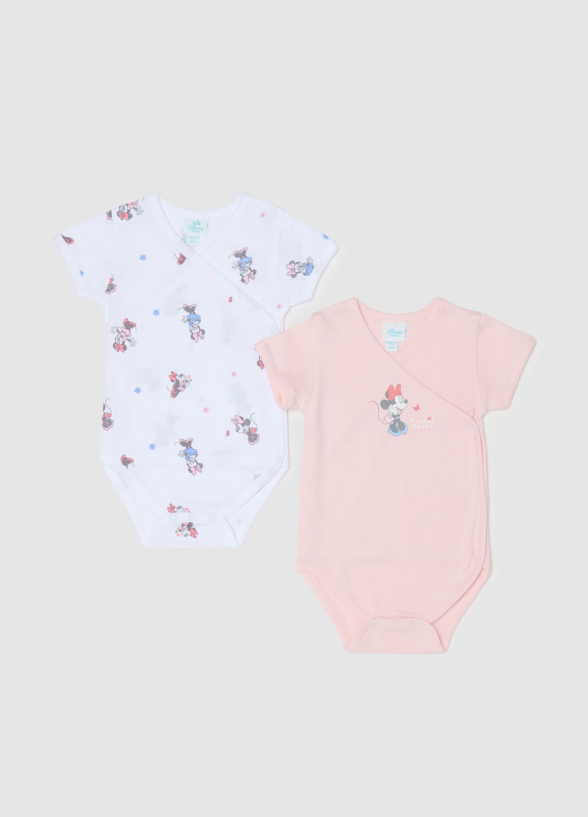Bipack body in cotone con stampa Minnie