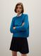 Blue pullover with round neck and jersey knit_2