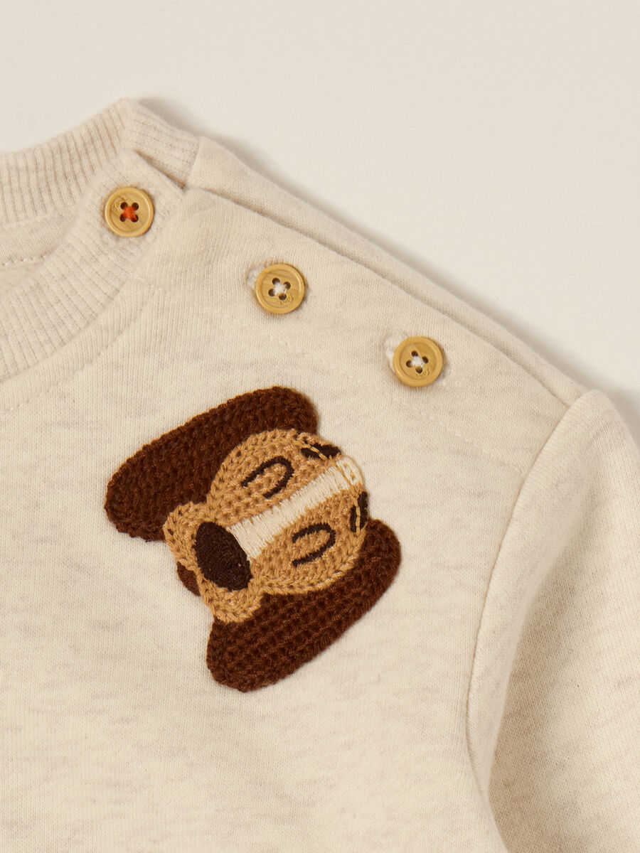 Beige sweater with dog appliqués_2