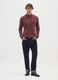 Brown pure cotton regular fit sweater_0