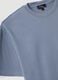 Blue pure cotton short-sleeve relaxed fit T-shirt_6