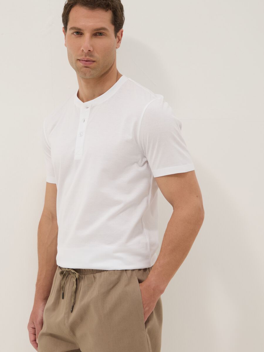 White pure cotton regular-fit T-shirt_0