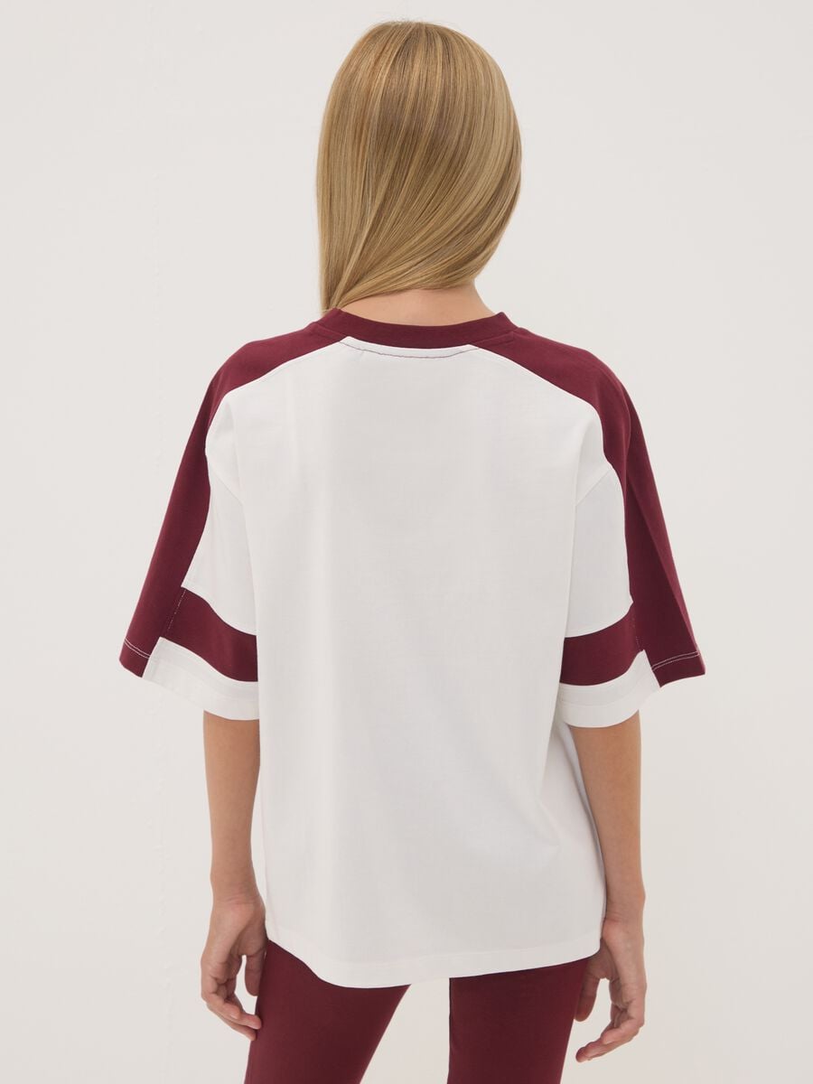 T-shirt bianca in puro cotone con girocollo_2