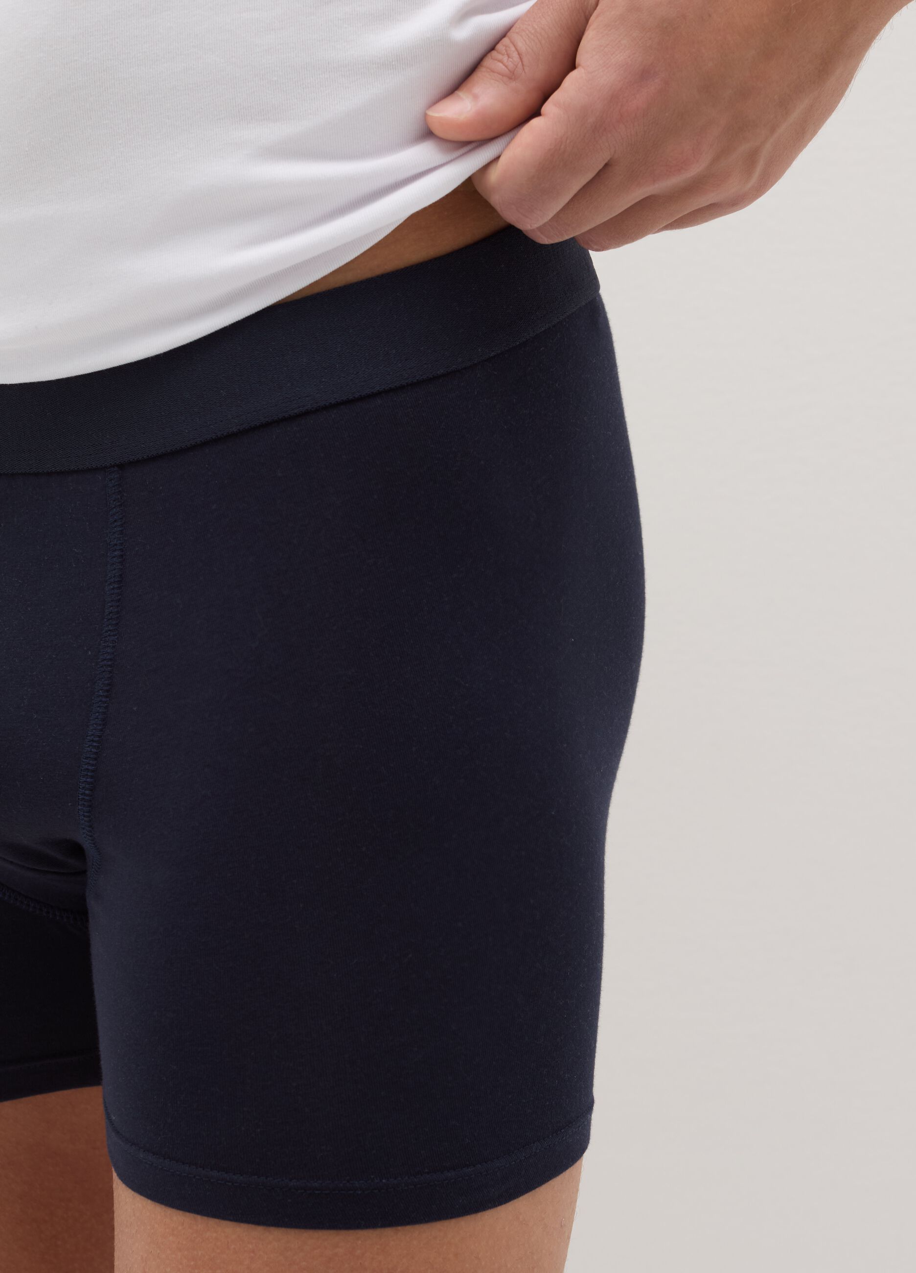Boxer midi in cotone stretch