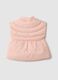 Pink padded vest for little girl with regular fit_1