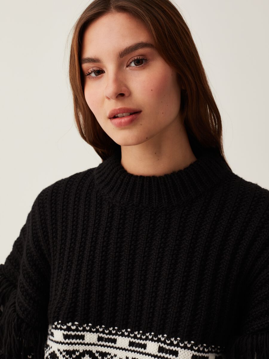 Pullover con disegno norvegese jacquard_1