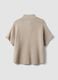 Cardigan beige in misto viscosa con alamari regular fit_2