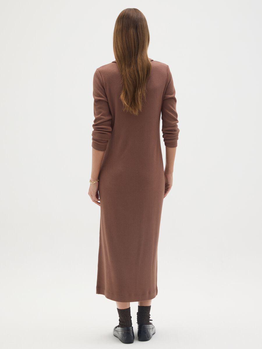 Stretchy Brown Maternity Dress_3