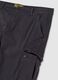 Blue stretch cotton slim fit cargo trousers_1