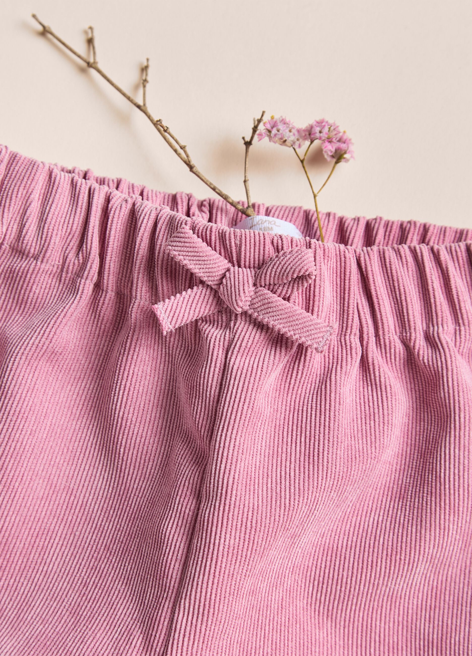Pantaloni millerighe in puro cotone IANA