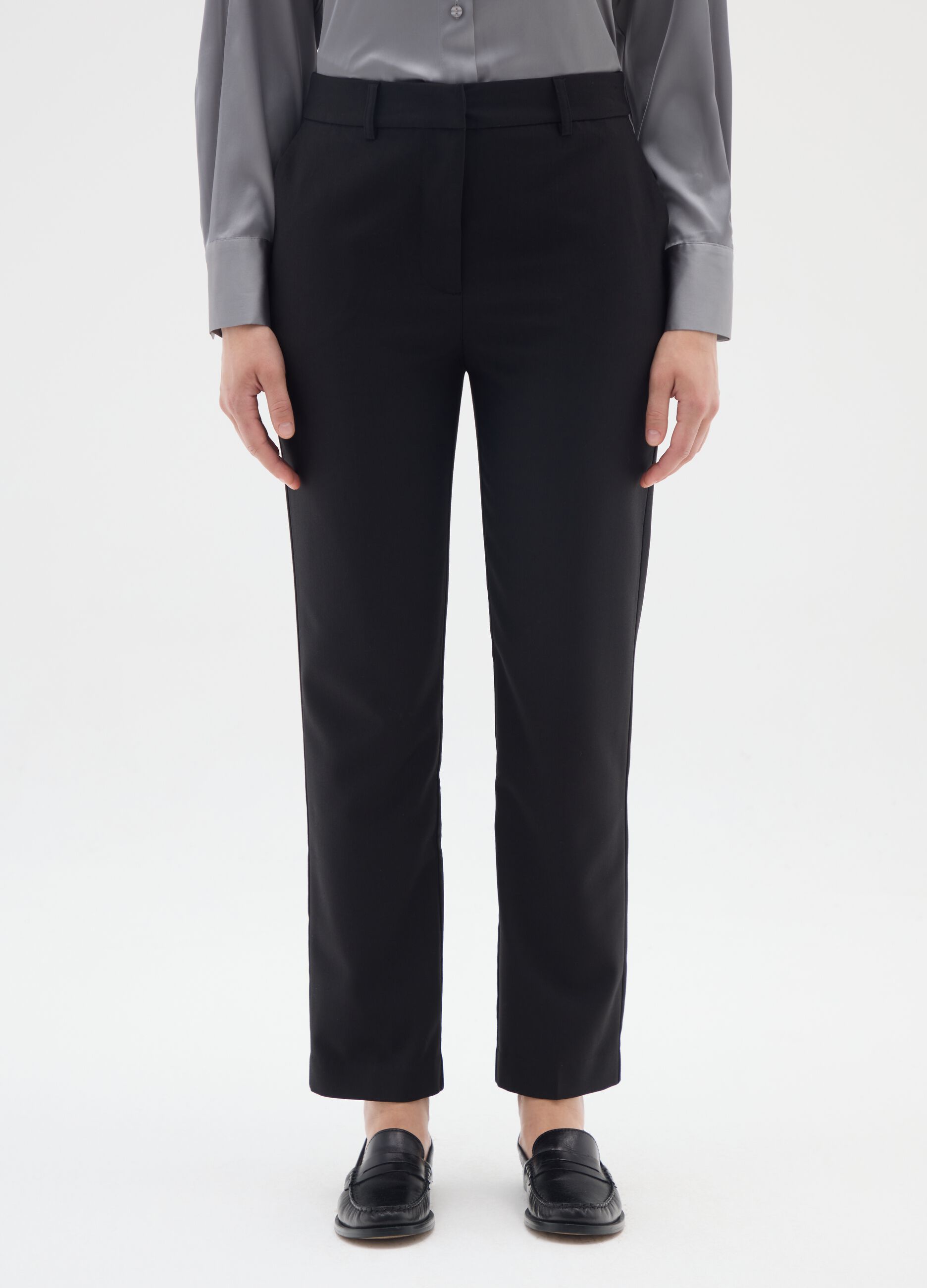 Black Slim Elasticated Trousers