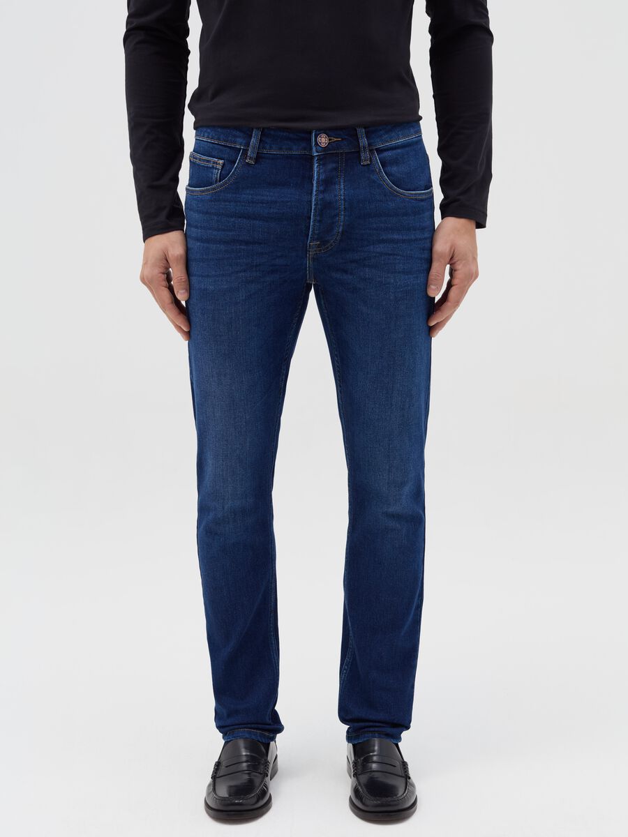 Skinny-fit jeans with five pockets_1