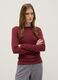 Red long-sleeved pure cotton T-shirt regular fit_1