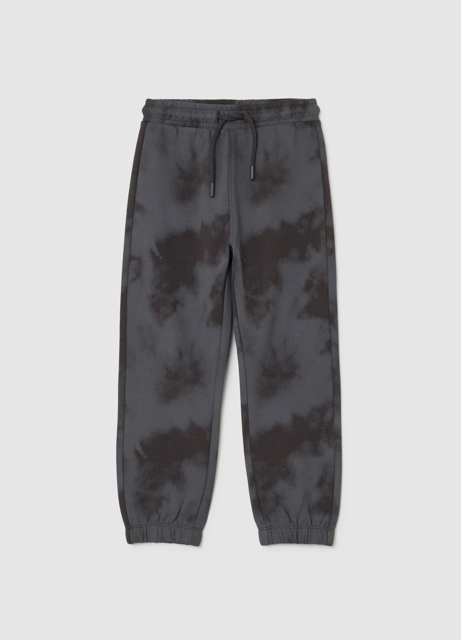 Children's multicolour joggers in pure cotton with TieDye pattern