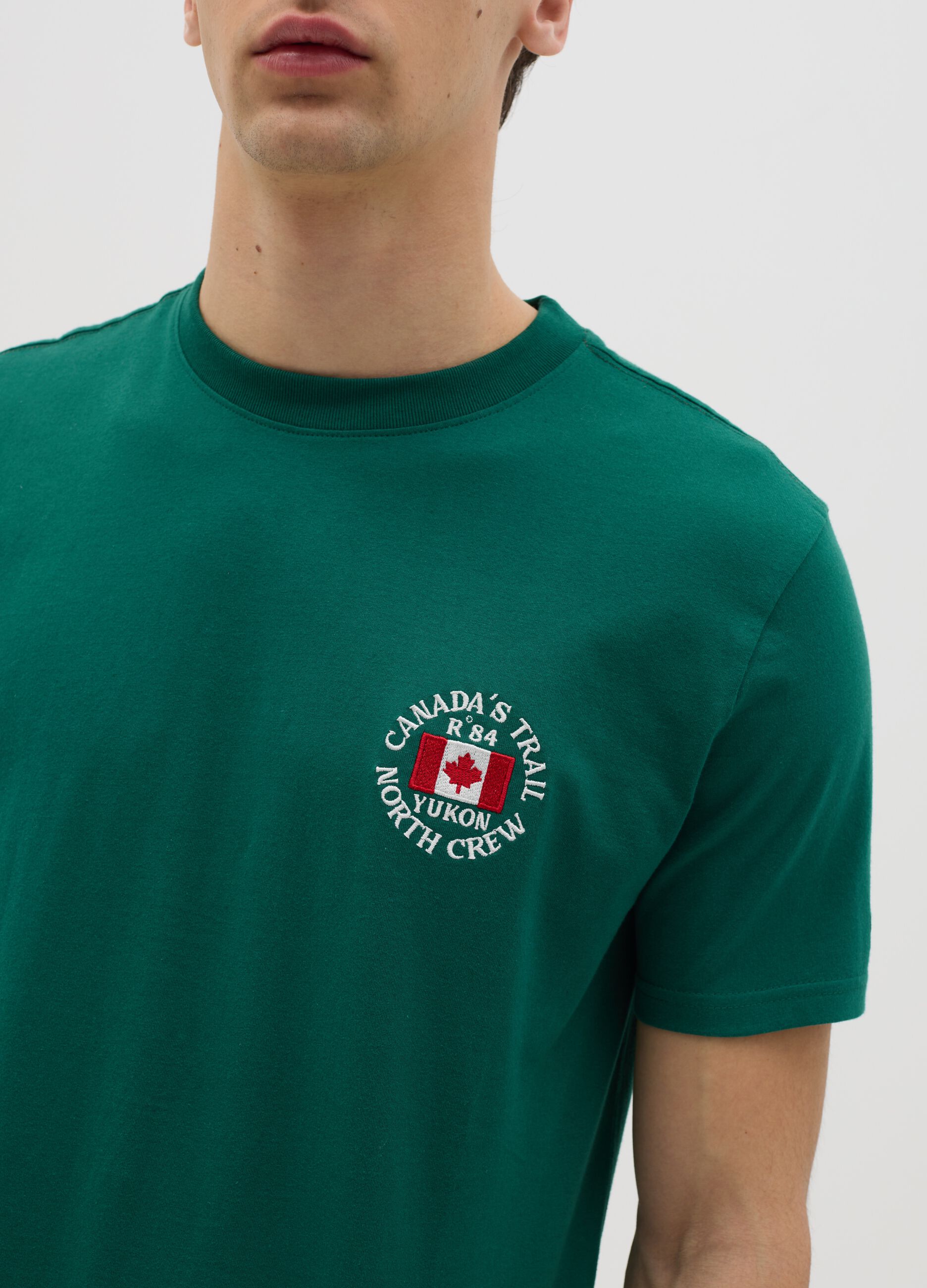 Canada's Trail green short-sleeved T-shirt